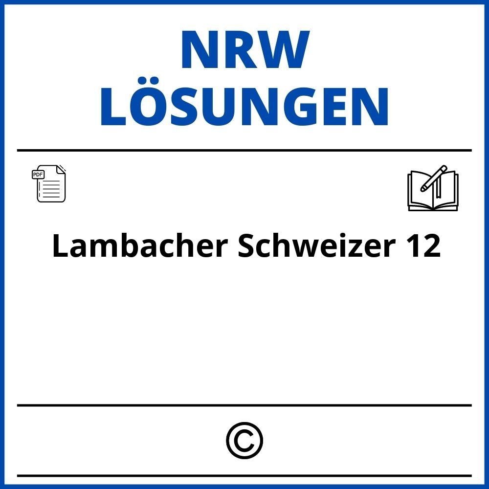 Lambacher Schweizer 12 Lösungen Nrw